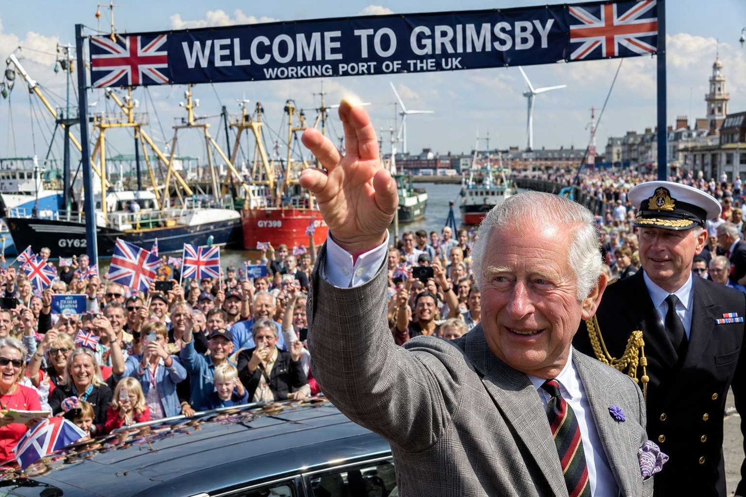 Grimsby Gears Up for Royal Arrival and Plenty of Sausage Finger Jokes